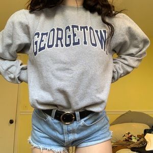 Grey GEORGETOWN UNIVERSITY Champion Crewneck